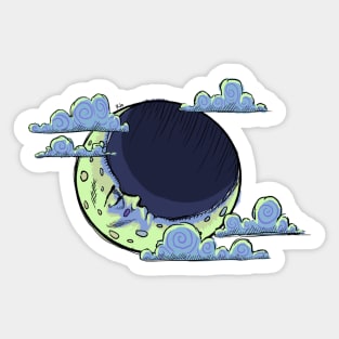 Sleepy moon Sticker